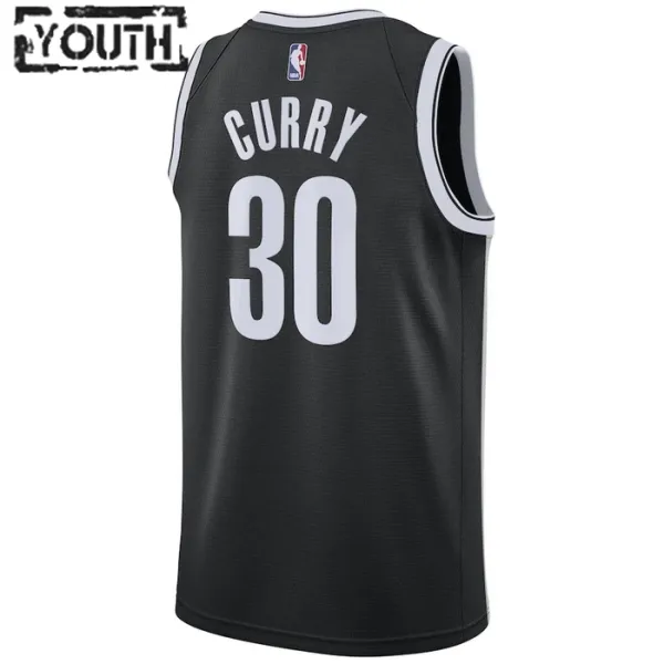 Nike Dječji Dres Brooklyn Nets Seth Curry 30 Icon Edition Swingman Crna