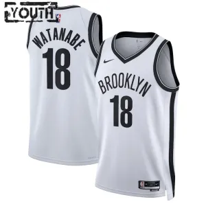 Nike Dječji Dres Brooklyn Nets Yuta Watanabe 18 Association Edition Swingman Bijela
