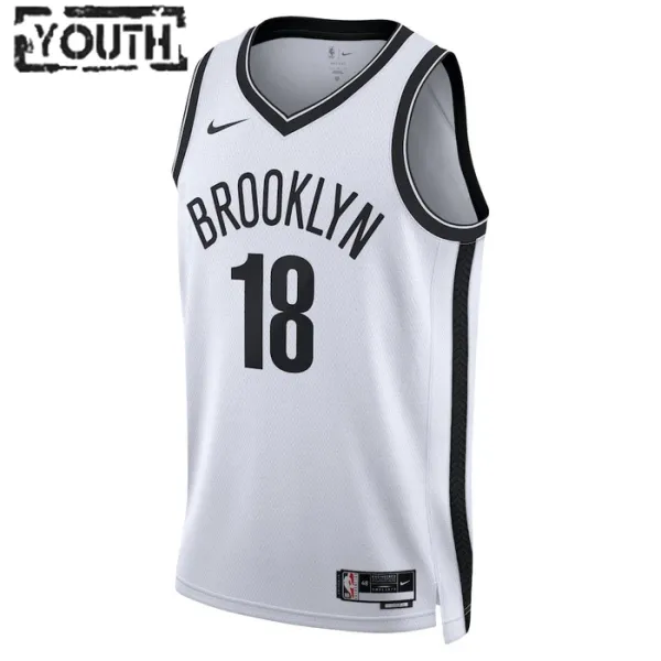 Nike Dječji Dres Brooklyn Nets Yuta Watanabe 18 Association Edition Swingman Bijela