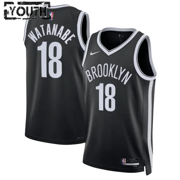 Nike Dječji Dres Brooklyn Nets Yuta Watanabe 18 Icon Edition Swingman Crna Nike Dječji Dres Brooklyn Nets Yuta Watanabe 18 Icon Edition Swingman Crna
