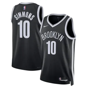 Nike Muški Dres Brooklyn Nets Ben Simmons 10 Icon Edition Swingman Crna