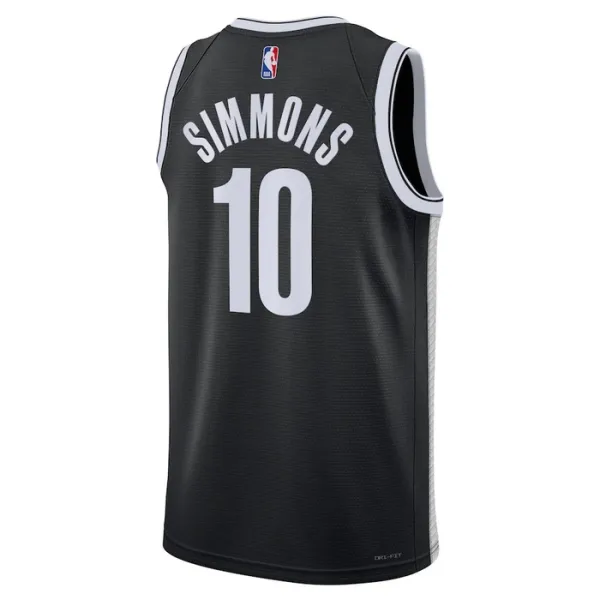 Nike Muški Dres Brooklyn Nets Ben Simmons 10 Icon Edition Swingman Crna