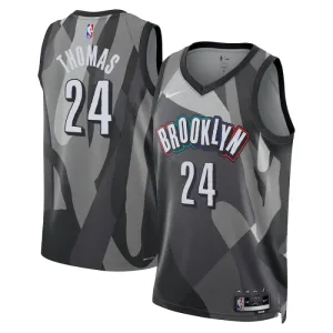 Nike Muški Dres Brooklyn Nets Cam Thomas City Edition 2024/25 Swingman Sivo