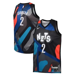 Nike Muški Dres Brooklyn Nets Cameron Johnson City Edition 2023/24 Swingman Crna