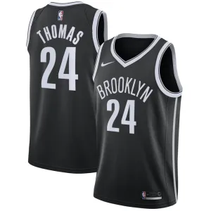 Nike Muški Dres Brooklyn Nets Cameron Thomas 24 Icon Edition Swingman Crna