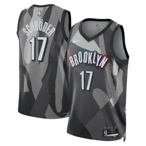 Nike Muški Dres Brooklyn Nets Dennis Schroder City Edition 2024/25 Swingman Sivo