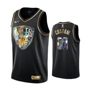 Nike Muški Dres Brooklyn Nets Diamond Edition Personalizacija Swingman Crna