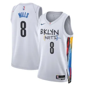 Nike Muški Dres Brooklyn Nets Patty Mills 8 City Edition 2022/23 Swingman Bijela