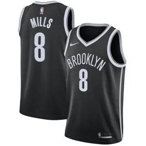Nike Muški Dres Brooklyn Nets Patty Mills 8 Icon Edition Swingman Crna