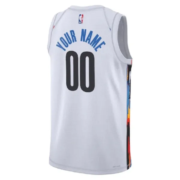 Nike Muški Dres Brooklyn Nets Personalizacija City Edition 2022/23 Swingman Bijela