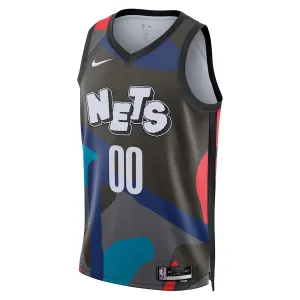 Nike Muški Dres Brooklyn Nets Personalizacija City Edition 2023/24 Swingman Crna