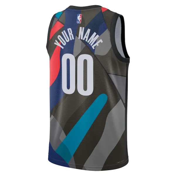 Nike Muški Dres Brooklyn Nets Personalizacija City Edition 2023/24 Swingman Crna