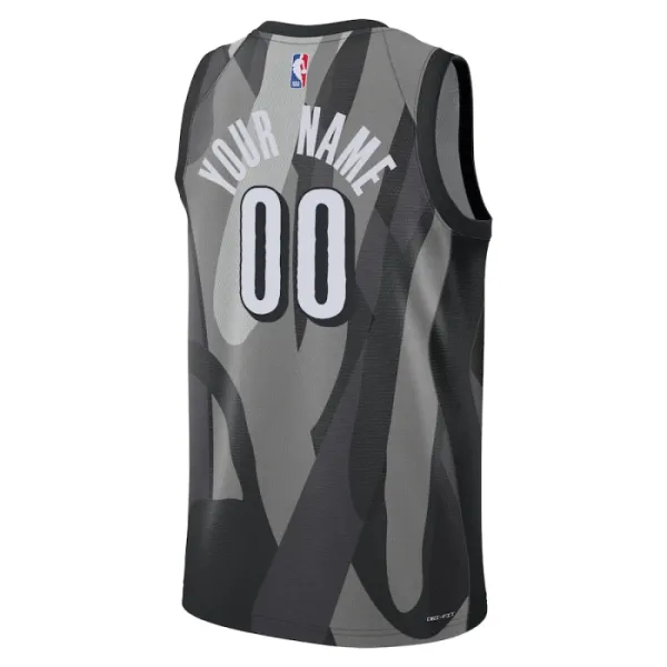 Nike Muški Dres Brooklyn Nets Personalizacija City Edition 2024/25 Swingman Sivo