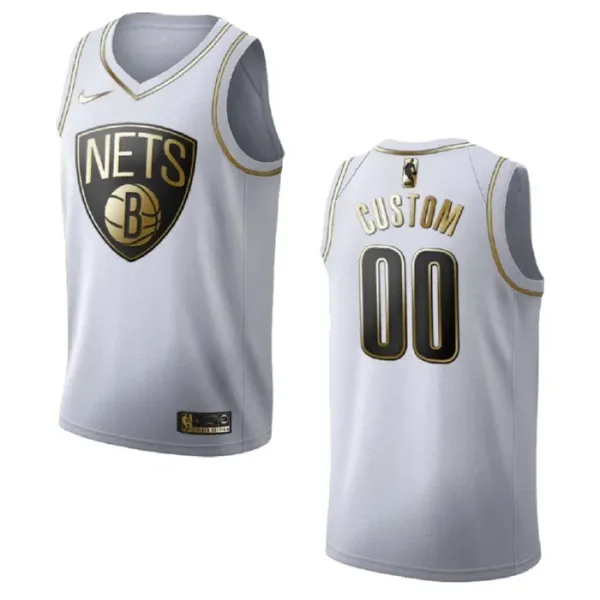 Nike Muški Dres Brooklyn Nets Personalizacija Golden Edition Swingman Bijela Nike Muški Dres Brooklyn Nets Personalizacija Golden Edition Swingman Bijela