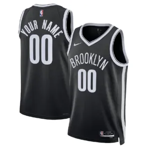 Nike Muški Dres Brooklyn Nets Personalizacija Icon Edition Swingman Crna