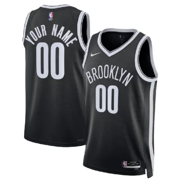 Nike Muški Dres Brooklyn Nets Personalizacija Icon Edition Swingman Crna