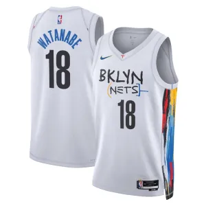 Nike Muški Dres Brooklyn Nets Yuta Watanabe 18 City Edition 2022/23 Swingman Bijela