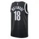 Nike Muški Dres Brooklyn Nets Yuta Watanabe 18 Icon Edition Swingman Crna