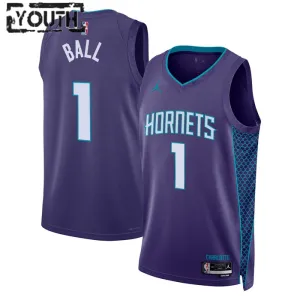 Dječji Dres Charlotte Hornets Jordan Lamelo Ball 1 Statement Edition Swingman Ljubičasta