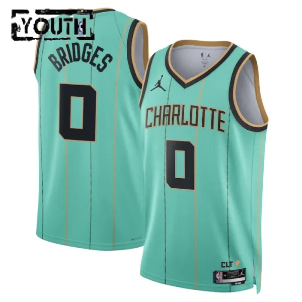 Dječji Dres Charlotte Hornets Jordan Miles Bridges City Edition 2024/25 Swingman Teal Dječji Dres Charlotte Hornets Jordan Miles Bridges City Edition 2024/25 Swingman Teal
