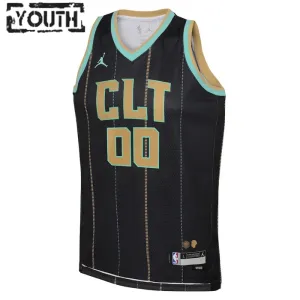 Dječji Dres Charlotte Hornets Jordan Personalizacija City Edition 2022/23 Swingman Crna