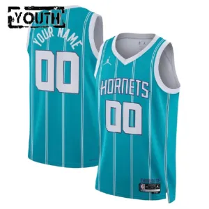 Dječji Dres Charlotte Hornets Jordan Personalizacija Icon Edition Swingman Teal