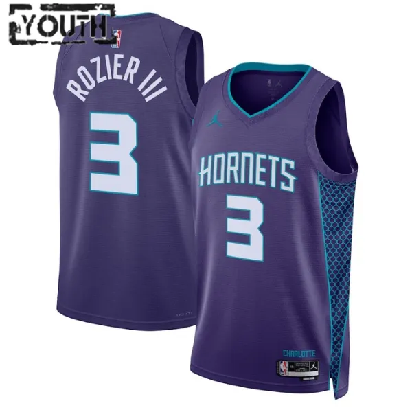 Dječji Dres Charlotte Hornets Jordan Terry Rozier III 3 Statement Edition Swingman Ljubičasta Dječji Dres Charlotte Hornets Jordan Terry Rozier III 3 Statement Edition Swingman Ljubičasta