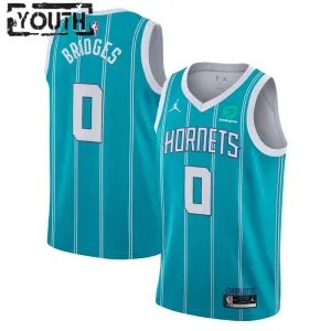 Dječji Dres Charlotte Hornets Miles Bridges 0 Jordan Icon Edition Swingman Teal