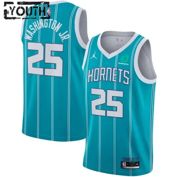 Dječji Dres Charlotte Hornets PJ Washington 25 Jordan Icon Edition Swingman Teal Dječji Dres Charlotte Hornets PJ Washington 25 Jordan Icon Edition Swingman Teal