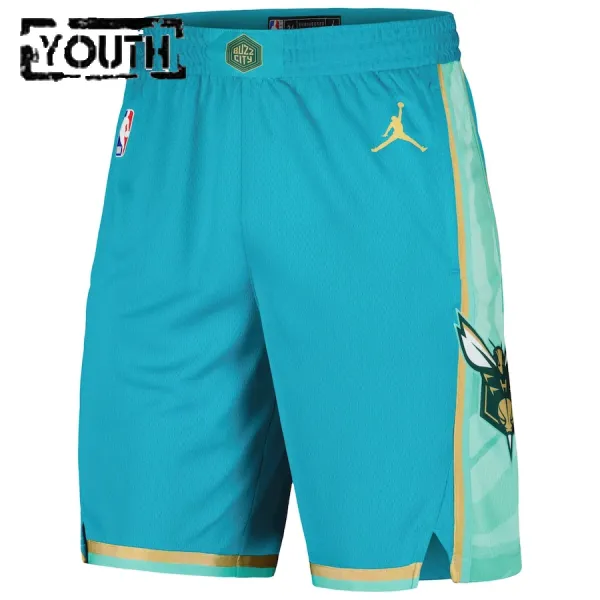 Jordan Dječji Kratke Hlače Charlotte Hornets City Edition 2023/24 Swingman Teal