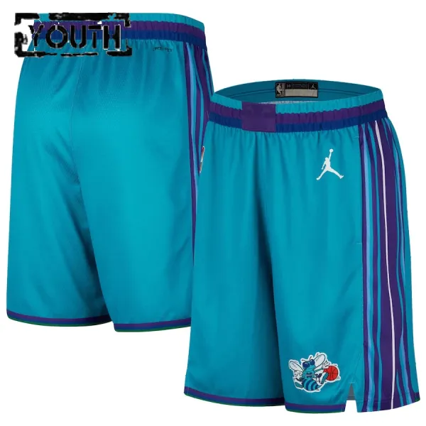 Jordan Dječji Kratke Hlače Charlotte Hornets Classic Edition 2023/24 Swingman Teal Jordan Dječji Kratke Hlače Charlotte Hornets Classic Edition 2023/24 Swingman Teal