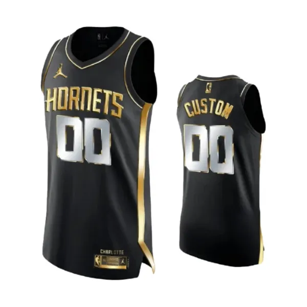 Muški Dres Charlotte Hornets Jordan Limited Personalizacija Golden Edition Swingman Crna Muški Dres Charlotte Hornets Jordan Limited Personalizacija Golden Edition Swingman Crna