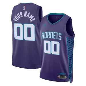 Muški Dres Charlotte Hornets Jordan Personalizacija Statement Edition Swingman Ljubičasta