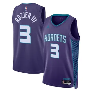 Muški Dres Charlotte Hornets Jordan Terry Rozier III 3 Statement Edition Swingman Ljubičasta