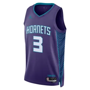 Muški Dres Charlotte Hornets Jordan Terry Rozier III 3 Statement Edition Swingman Ljubičasta