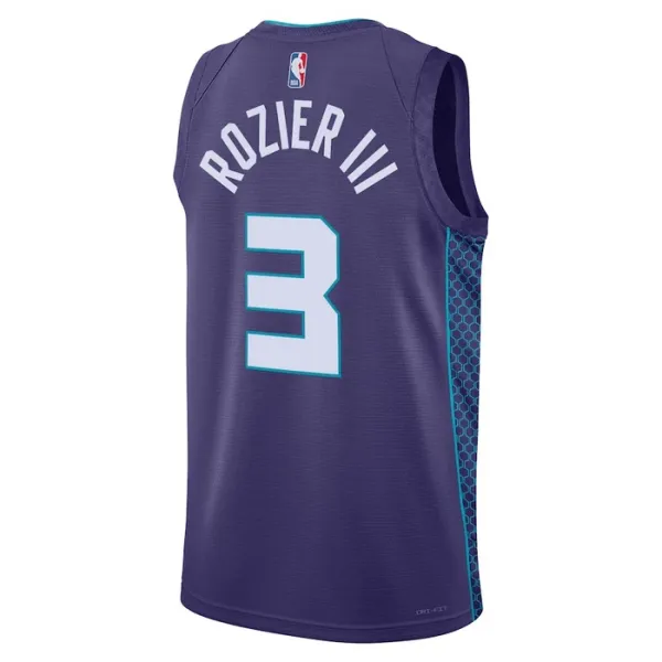 Muški Dres Charlotte Hornets Jordan Terry Rozier III 3 Statement Edition Swingman Ljubičasta