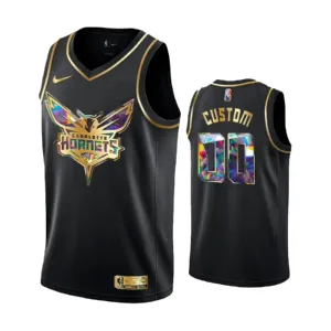 Nike Muški Dres Charlotte Hornets Diamond Edition Personalizacija Swingman Crna