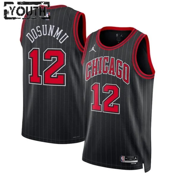 Dječji Dres Chicago Bulls Jordan Ayo Dosunmu 12 Statement Edition Swingman Crna Dječji Dres Chicago Bulls Jordan Ayo Dosunmu 12 Statement Edition Swingman Crna