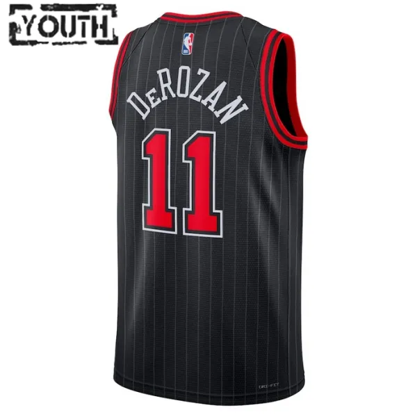 Dječji Dres Chicago Bulls Jordan Demar Derozan 11 Statement Edition Swingman Crna