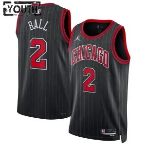 Dječji Dres Chicago Bulls Jordan Lonzo Ball 2 Statement Edition Swingman Crna