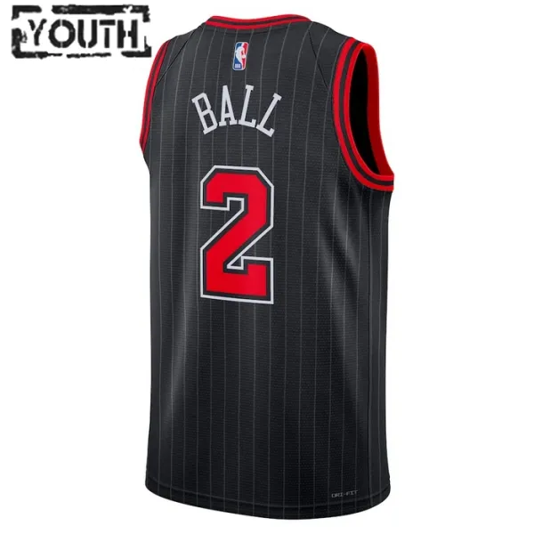 Dječji Dres Chicago Bulls Jordan Lonzo Ball 2 Statement Edition Swingman Crna