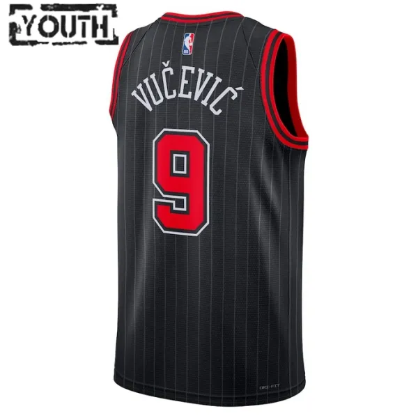 Dječji Dres Chicago Bulls Jordan Nikola Vucevic 9 Statement Edition Swingman Crna