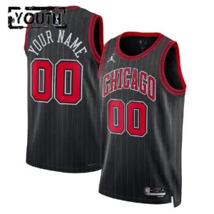 Dječji Dres Chicago Bulls Jordan Personalizacija Statement Edition Swingman Crna
