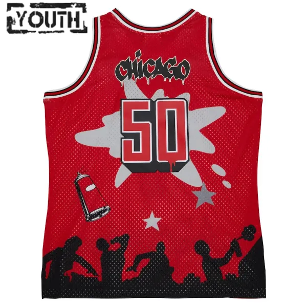 Dječji Dres Chicago Bulls Mitchell Ness x Tats Cru Edition Hardwood Classics 2023/24 Swingman Crvena