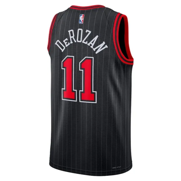 Muški Dres Chicago Bulls Jordan Demar Derozan 11 Statement Edition Swingman Crna