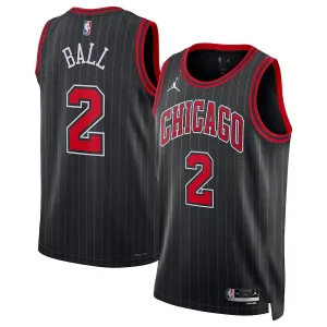 Muški Dres Chicago Bulls Jordan Lonzo Ball 2 Statement Edition Swingman Crna