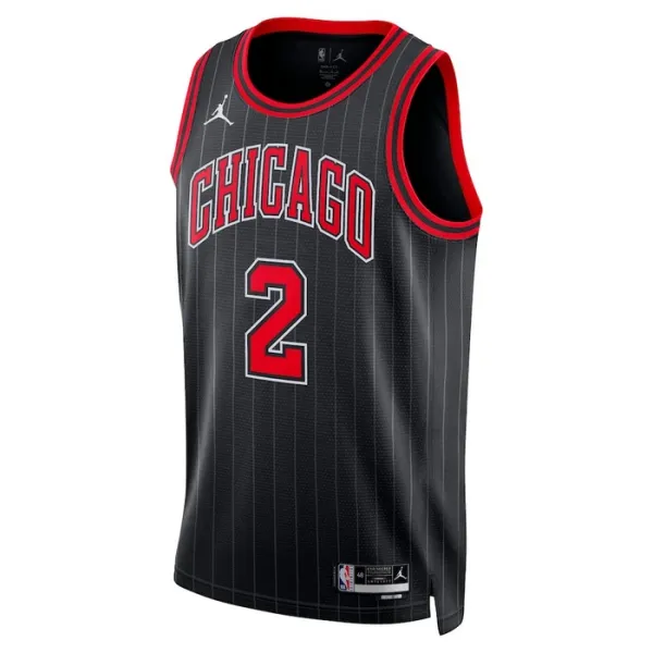 Muški Dres Chicago Bulls Jordan Lonzo Ball 2 Statement Edition Swingman Crna