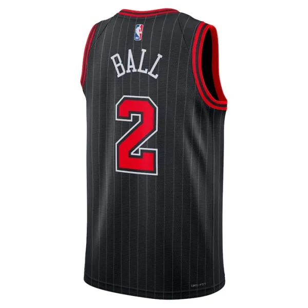 Muški Dres Chicago Bulls Jordan Lonzo Ball 2 Statement Edition Swingman Crna