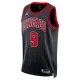 Muški Dres Chicago Bulls Jordan Nikola Vucevic 9 Statement Edition Swingman Crna
