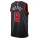 Muški Dres Chicago Bulls Jordan Nikola Vucevic 9 Statement Edition Swingman Crna